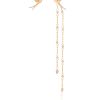 Serene Bird Earing with Cascading Diamond Chains and a Single Diamond Bird