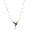 Enchanted Green Avian Diamond Bird Necklace