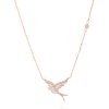 Pristine White Avian Diamond Bird Necklace