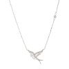 Pristine White Avian Diamond Bird Necklace