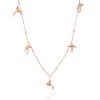 Radiantly Playful Birds Diamond Necklace