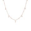 Elegant Pear Diamond Embossed Fine Choker Necklace 