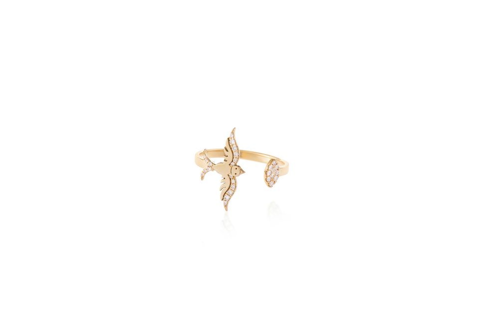 Stackable Flight of Joy Diamond Pear Ring