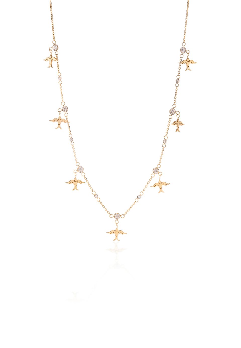 Happy Birds Sparkling Diamond Necklace