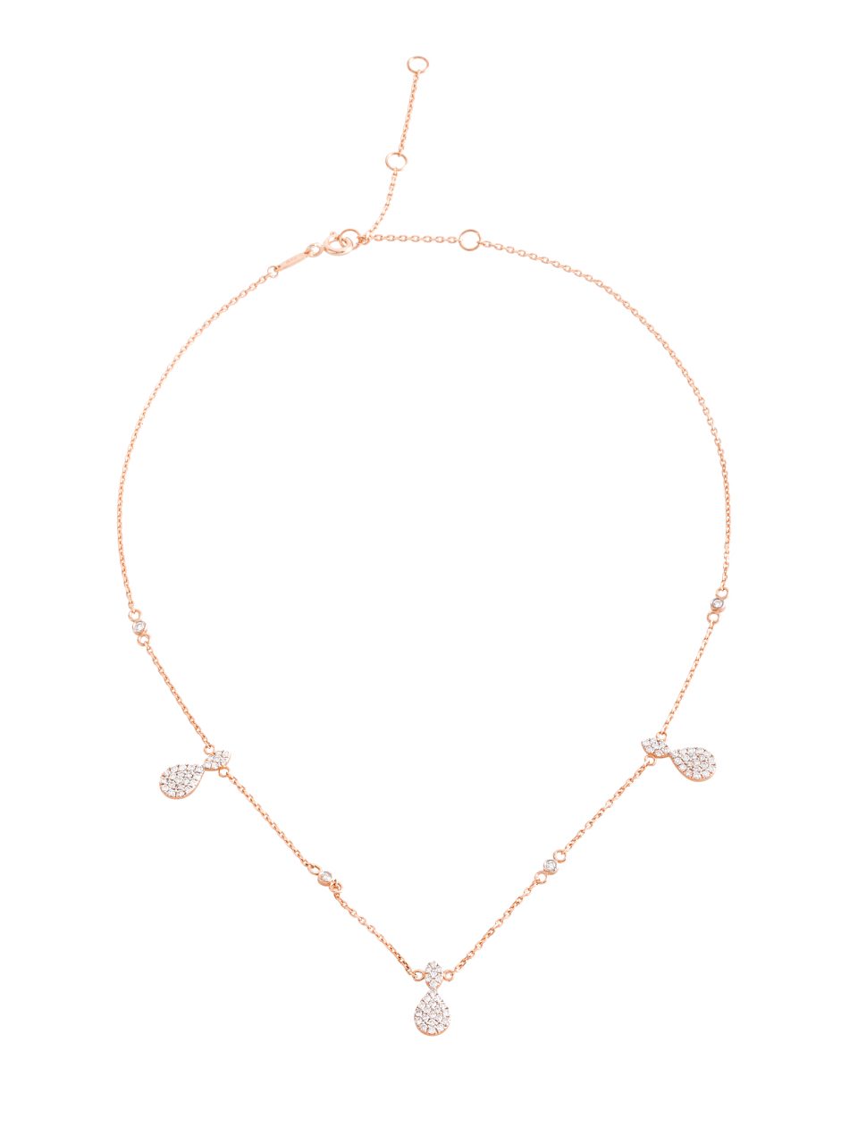 Glamorous Marquise Semi Full Pears Diamond Embossed Choker Necklace