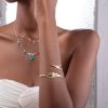 Wings of Elegance Turquoise and Diamonds Necklace