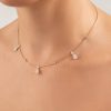 Glamorous Marquise Semi Full Pears Diamond Embossed Choker Necklace