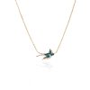 Azure Avian Diamond Bird Necklace